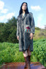 RARE Vintage Vistas de Santa Fe by Pioneer Wear Suede Appliqué Hawk Denim Duster