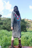 RARE Vintage Vistas de Santa Fe by Pioneer Wear Suede Appliqué Hawk Denim Duster