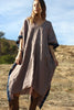 RESERVED "Totally Taupe" Totally Blown Long Linen Poncho