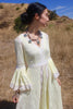 "Lemon Chiffon" 1970s Exquisite Mexican Wedding Dress