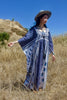 The Ultimate 1970s Goddess Dress Cotton Block Print Caftan part II Deadstock