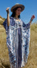 The Ultimate 1970s Goddess Dress Cotton Block Print Caftan part II Deadstock