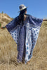 The Ultimate 1970s Goddess Dress Cotton Block Print Caftan part II Deadstock