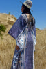 The Ultimate 1970s Goddess Dress Cotton Block Print Caftan part II Deadstock