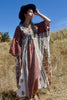 The Ultimate 1970s Goddess Dress Cotton Block Print Caftan Part III