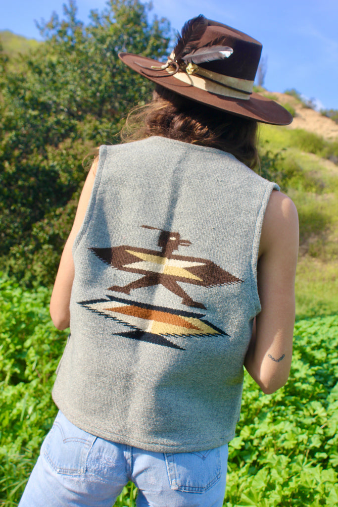 RARE Handwoven Vintage Thunderbird Chimayo vest