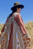 The Ultimate 1970s Goddess Dress Cotton Block Print Caftan Part III