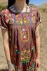 1970s Hand Embroidered Mexican Maxi Dress