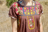 1970s Hand Embroidered Mexican Maxi Dress