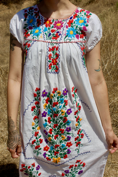 Mexican embroidered 2024 maxi dress