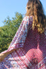 "Bordeaux" Vintage 1970s Adini style Indian Block Print Gauze Dress