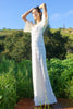 1970s Handmade Cotton Crochet Maxi Dress