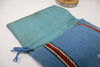 Reserved Rare 1930s Dusty Blue Handwoven Chimayo Clutch