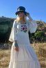 "The Rhiannon" 1970s Hand Embrodiered Cheese Cloth Goddess Maxi Dress