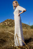 "The Sharon" 1970s Hand Crochet Maxi Dress