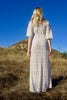 "The Sharon" 1970s Hand Crochet Maxi Dress