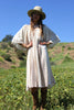 "Crochet Butterflies" Vintage Gauzy Ombre Greek Dress