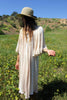"Crochet Butterflies" Vintage Gauzy Ombre Greek Dress