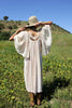 "Crochet Butterflies" Vintage Gauzy Ombre Greek Dress
