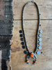 Rare Vintage Navajo Mercury Dime and Shiny Oyster Sterling Silver Squash Blossom