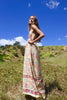 "Love" Vintage Indian Cotton Block Print Halter Dress