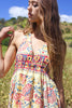 "Love" Vintage Indian Cotton Block Print Halter Dress