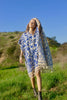 "Poncho Azul" Handmade Mexican Embroidered Poncho Circa 1970s