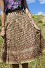 Classic 1970s Vintage Indian Block Print Wrap Skirt