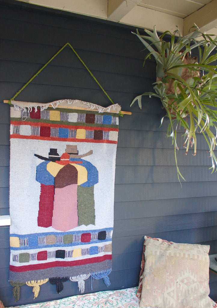 Vintage Peruvian Weaving Wall Hanging LARGE