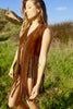 "Woodstock Fringe" RARE 1960s Chocolate Suede Extra Long Fringe Vest