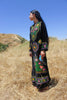 "Sister of the Moon" Black Velvet Embroidered Kaftan