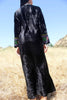 "Sister of the Moon" Black Velvet Embroidered Kaftan