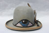 Original Custom Order "Eye-Conic" Hand Embroidered Lone Hawk Hat