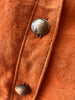 Iconic Char 1970s - 80s Handmade Suede Jacket Santa Fe Indian Head Buttons