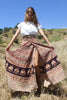 1970s Indian Wrap Skirt Super Long And Ultra Yummy