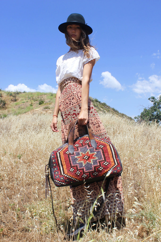 Honeywood "Gypsy Overnighter" One-of-a-kind Carpet Bag