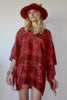 1970s Handwoven Indian Block Print Tunic Size Medium