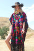 "Cosmic Peacocks" Vintage Hand Embroidered Poncho