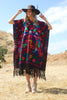 "Cosmic Peacocks" Vintage Hand Embroidered Poncho