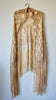 Antique "Boho Queen"  1920s EraSilk Ribbon Shawl with Long Fringe