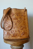 "Lily of the Valley" 1960s Hand Tooled Leather Purse