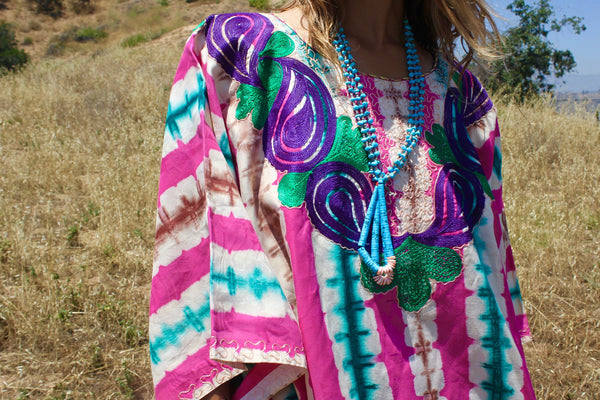 L/XL Handmade Silk African Dashiki Dress – Honeywood