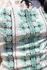 1970s Natural Gauzy Cotton Hand Embroidered Folk Peasant Blouse