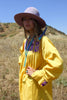 Lemon Yellow Mexican Hand Embroidered Tunic Dress
