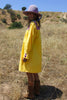 Lemon Yellow Mexican Hand Embroidered Tunic Dress