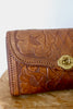 Western 1940s / 50s Hand Tooled Petite Leather Clutch