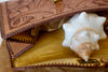 Western 1940s / 50s Hand Tooled Petite Leather Clutch