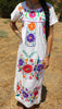 Vintage Mexican Maxi Hand Embroidered Wedding Dress