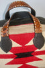 Honeywood Original Overnighter Bag Antique Navajo Textile with Elk Hide One of a Kind