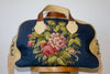 Reserved Honeywood Original Overnighter Bag with Antique Needlepoint and Natural Elk